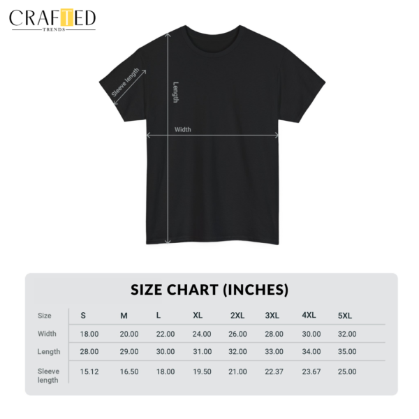 Tee size chart