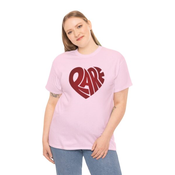 Rare Heart Unisex Heavy Cotton T-Shirt - Image 4