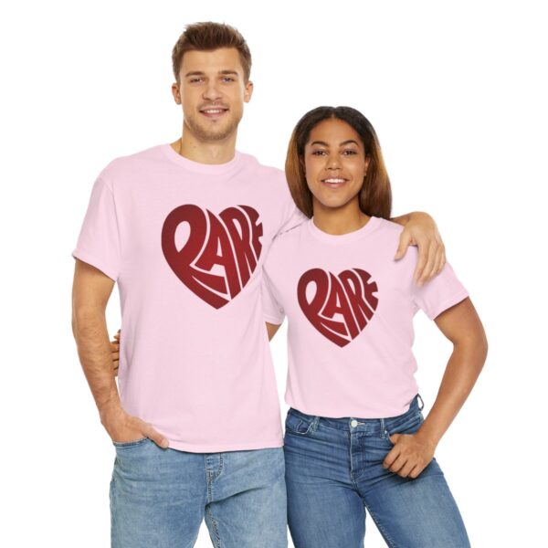 Rare Heart Unisex Heavy Cotton T-Shirt - Image 5