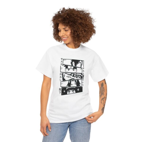 Black Anime Characters Unisex Cotton T-Shirt - Image 3