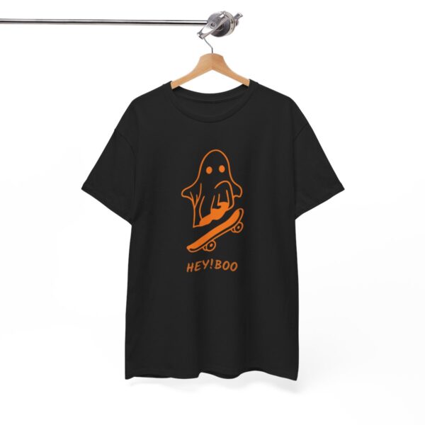 Hey Boo Halloween Cotton T-Shirt - Image 2