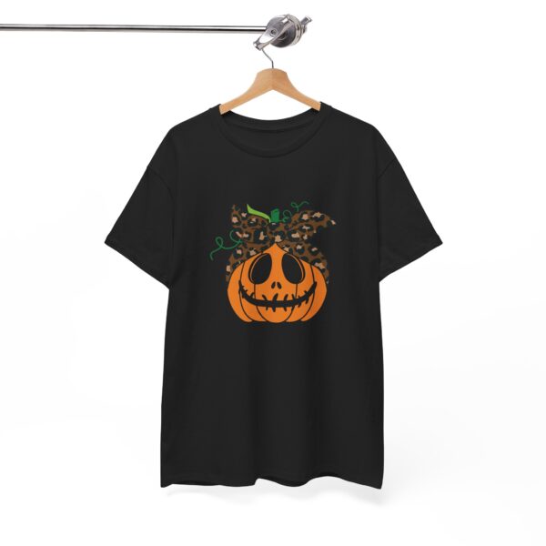 Scary Pumpkin Unisex Cotton T-Shirt - Image 2